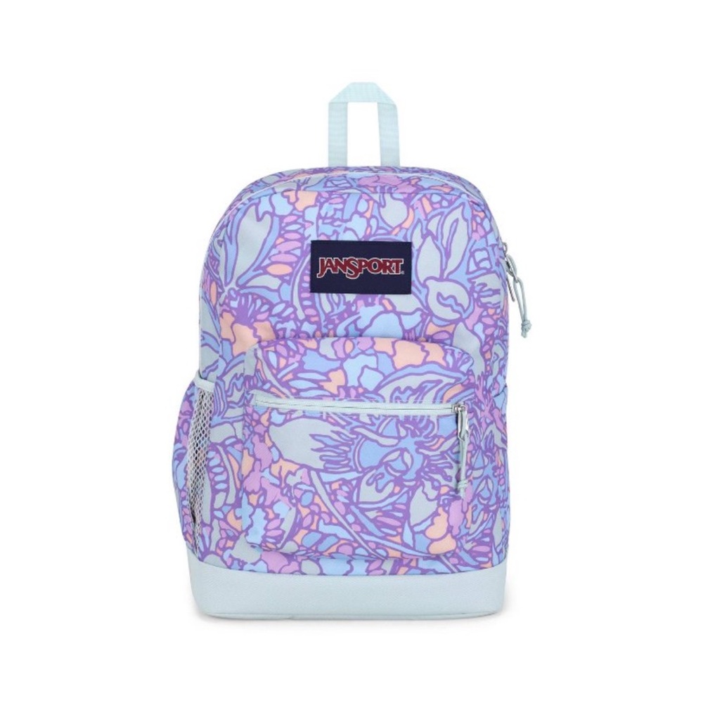 JanSport Kids Backpack - Light Blue and Lavender Floral